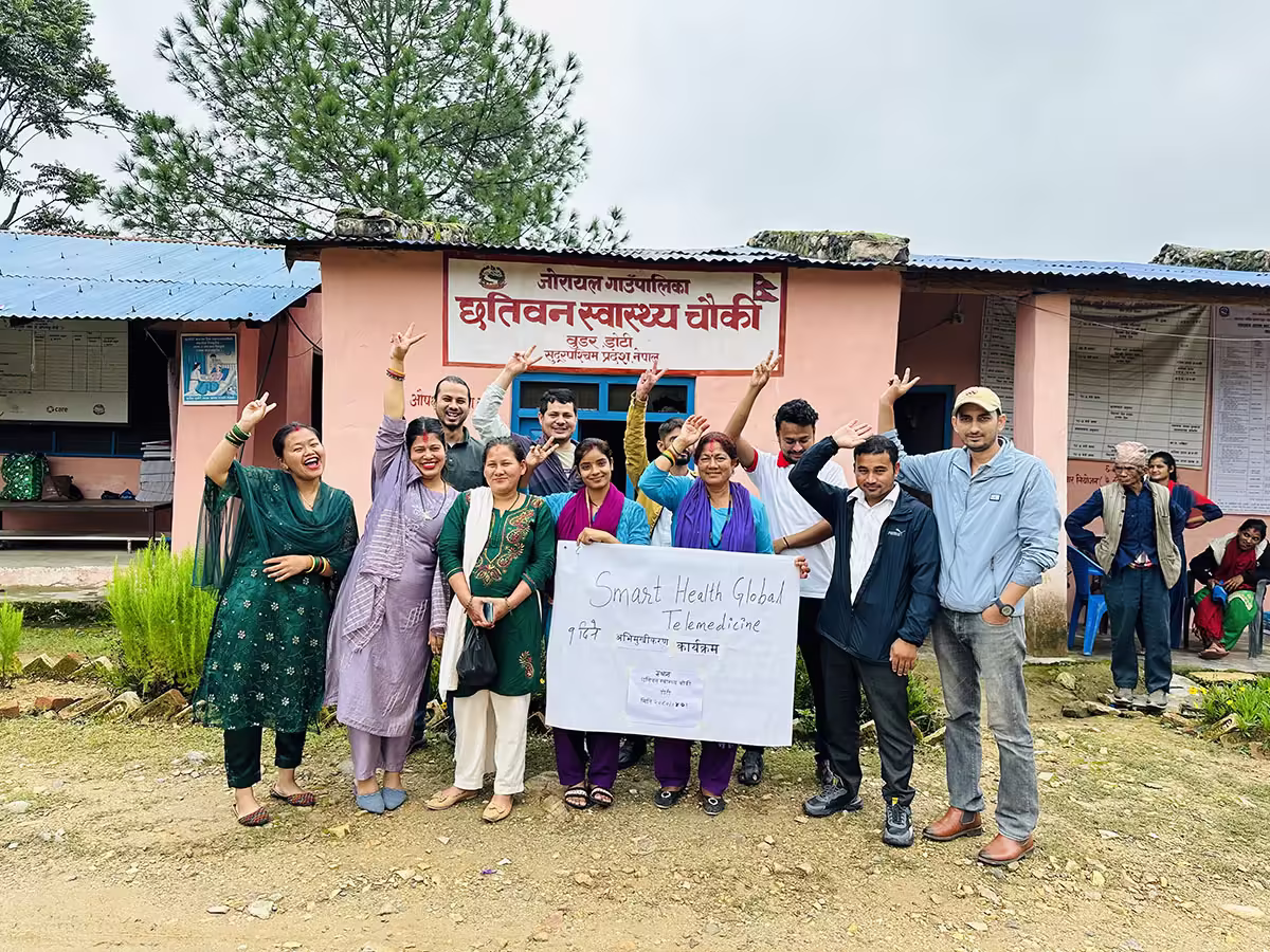 Health workers at a digital health training by Smart Health Global Nepal